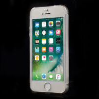 Tvrdený obal pre celý obvod telefónu vrátane ochranného skla pre iPhone SE (2016)/5S/5/5C – transparentná
