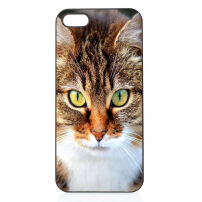 Plastový kryt s hliníkovými potiahnutím pre iPhone SE (2016)/5S/5C/5 – Superkočka