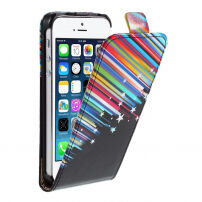 Ochranný vyklápací obal pre iPhone SE (2016)/5S/5/5C – meteoritová sprcha