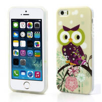 Ochranný kryt pre iPhone SE, 5S a&nbsp;5 – fialová sova