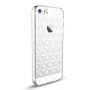 USAMS plastový kryt v tvare diamantov s protiprachovými záslepkami pre iPhone SE (2016)/5S/5/5C –