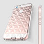 USAMS plastový kryt v tvare diamantov s protiprachovými záslepkami pre iPhone SE (2016)/5S/5/5C –