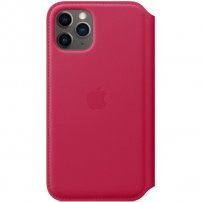 Apple Folio originálne kožené puzdro pre iPhone 11 Pro - malinové