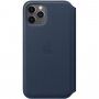 Apple Folio originálne kožené puzdro pre iPhone 11 Pro - hlbinne modré