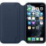 Apple Folio originálne kožené puzdro pre iPhone 11 Pro - hlbinne modré