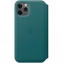 Originálne Apple Folio kožené puzdro pre iPhone 11 Pro - rybárikovo tyrkysové
