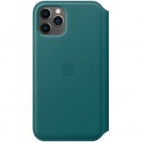 Originálne Apple Folio kožené puzdro pre iPhone 11 Pro - rybárikovo tyrkysové