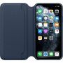 Originálne Apple Folio kožené puzdro pre iPhone 11 Pro Max - hlbinne modré