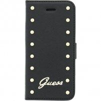 Guess Studded Folio flipové puzdro pre iPhone 6 Plus/6S Plus - čierne