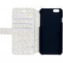 Guess Shiny Croco Book flipové puzdro pre iPhone 5 / 5S / SE (2016) - béžové
