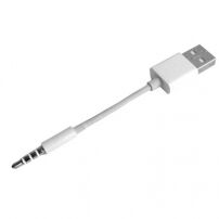 Synchronizačný a&nbsp;nabíjací kábel pre iPod shuffle - 10&nbsp;cm - biely