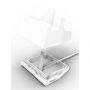 Univerzálna dokovacia stanica a&nbsp;stojanček s&nbsp;lightning konektorom pre Apple iPhone/iPad/AirPods/Magic Mouse – strieborná