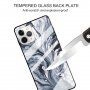 Kryt so sklenenou zadnou stranou pre iPhone 11 Pro - sivý mramor