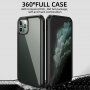 Ipaky ochranný kryt z mäkkého plastu a tvrdeného skla pre iPhone 11 Pro Max - čierny