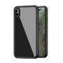 Ipaky kryt so sklenenou zadnou stranou a ochranou hrán pre iPhone X/ XS - čierny