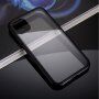 Puzdro pre celý telefón z tvrdeného skla s kovovým rámčekom pre iPhone 11 - čierne