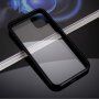 Puzdro pre celý telefón z tvrdeného skla s kovovým rámčekom pre iPhone 11 - čierne