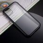 Puzdro pre celý telefón z tvrdeného skla s kovovým rámčekom pre iPhone 11 Pro Max - čierne