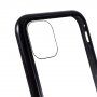 Puzdro pre celý telefón z tvrdeného skla s kovovým rámčekom pre iPhone 11 Pro Max - čierne