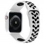 Ochranné puzdro so silikónovým remienkom pre Apple Watch 40mm - bielo-čierne