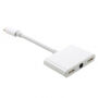 Redukcia lightning konektory 2x Lightning / jack 3,5 mm pre iPhone - biela