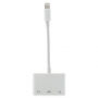 Redukcia lightning konektor s dvoma 3,5 mm jack konektormi a lightning konektorom pre Apple iPhone/8/8 Plus/7/7 Plus