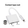 Redukcia lightning konektor s HDMI a Lightning samicou pre iPhone / iPad - biela