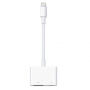 Redukcia lightning konektor s HDMI a Lightning samicou pre iPhone / iPad - biela