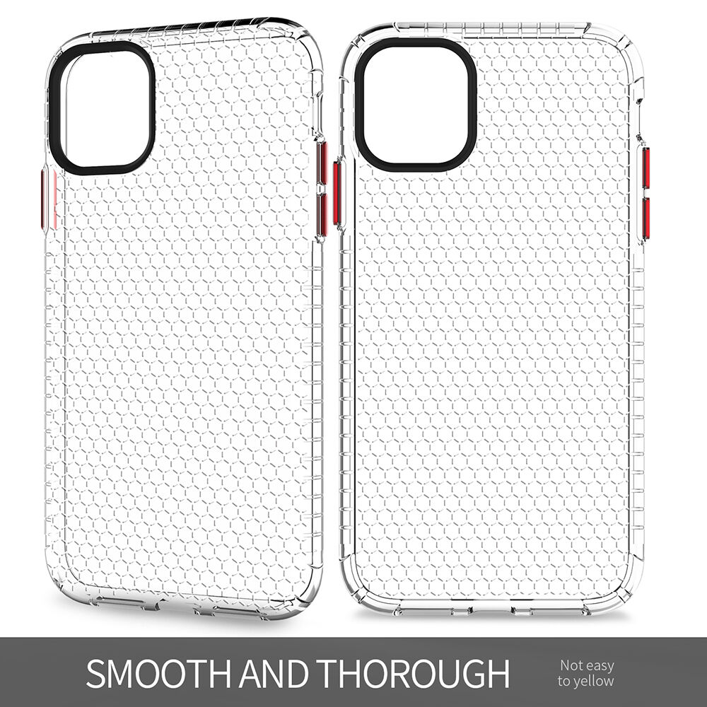 Transparentný kryt so štruktúrou včelieho plástu pre iPhone 11 - modrý Transparentný kryt so štruktúrou včelieho plástu pre iPhone 11 - modrý