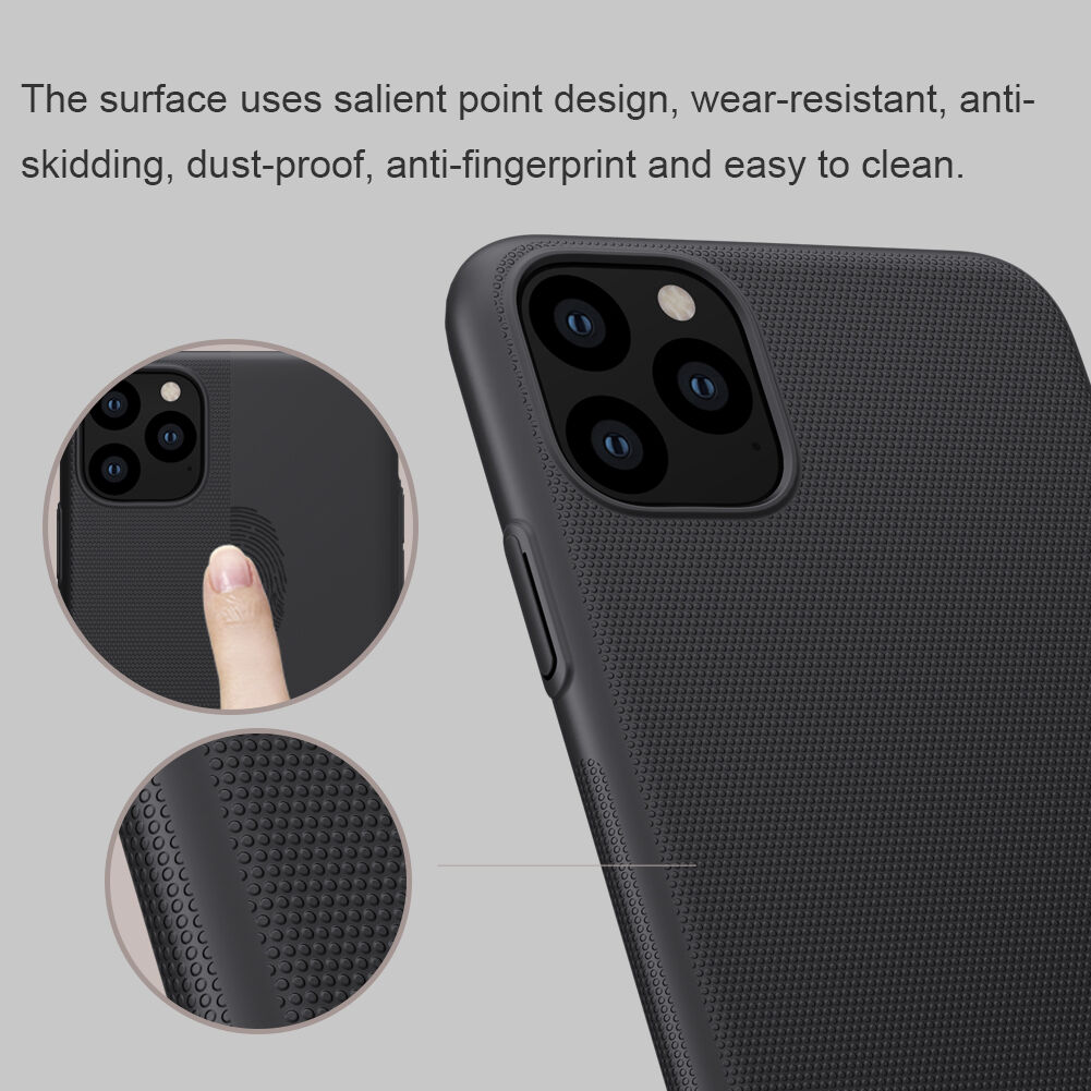 Nillkin matný kryt so zdrsneným povrchom pre iPhone 11 Pro Max - čierny
