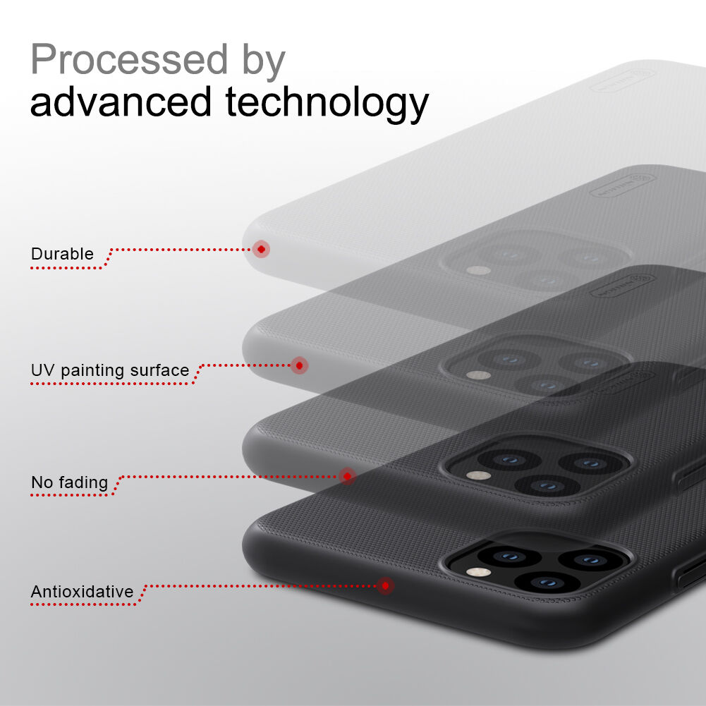 Nillkin matný kryt so zdrsneným povrchom pre iPhone 11 Pro Max - čierny