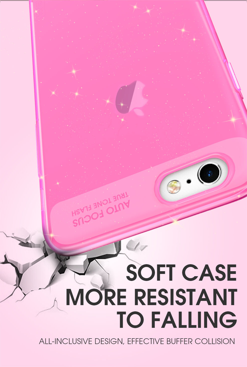 X-Level trblietavý kryt z mäkkého plastu pre iPhone 6 / 6S - čierny