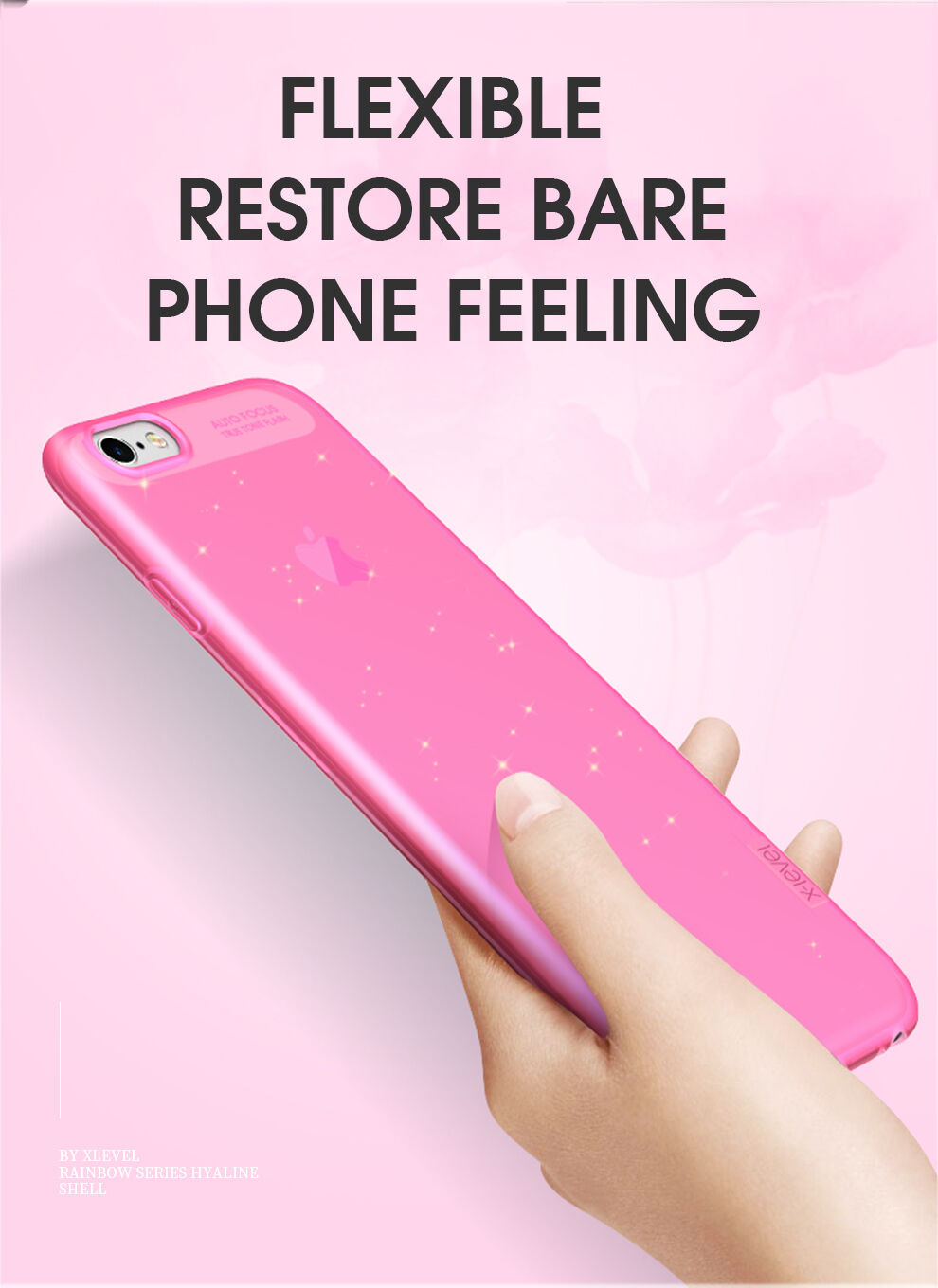 X-Level trblietavý kryt z mäkkého plastu pre iPhone 6 / 6S - čierny