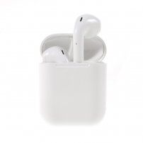 i12 TWS bezdrôtové slúchadlá s nabíjacím puzdrom pre Apple zariadenia - biela