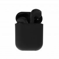 i12 TWS bezdrôtové slúchadlá s nabíjacím puzdrom pre Apple zariadenia - čierna