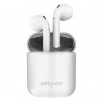 ZEALOT H20 Bluetooth bezdrôtové slúchadlá s nabíjacím puzdrom - biela