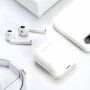 i18 TWS bezdrôtové slúchadlá s nabíjacím puzdrom pre Apple zariadenia - biela