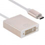 Redukcia z USB-C (Thunderbolt 3) na DVI port pre MacBook – 10cm – ružovo-zlatá