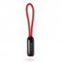 X-LEVEL elegantný USB/lightning kábel pre Apple iPhone/iPad/iPod – 8 cm – červený