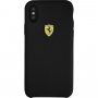 Ferrari originálny silikónový kryt pre iPhone X / XS - čierny