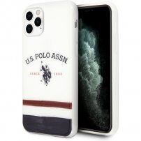 U.S. Polo Tricolor Blurred originálny kryt pre iPhone 11 Pro Max - biely