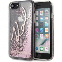 Karl Lagerfeld Signature Glitter kryt pre iPhone 7 / 8 / SE (2020/2022) - zlatoružový