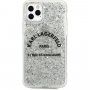 Karl Lagerfeld St. Guillaume Glitter kryt pre iPhone 11 Pro Max - strieborný