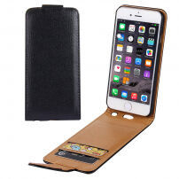 Otváracie elegantné flipové puzdro pre Apple iPhone 6S Plus/6 Plus – čierno-hnedé