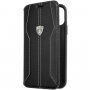 Lamborghini Huracan originálne kožené puzdro pre iPhone 11 Pro Max - čierne