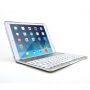 WITSPAD hliníkové puzdro s podsvietenou Bluetooth klávesnicou pre iPad 9,7" (2017/2018) / Pro 9,7" / Air 1 / 2 – strieborné