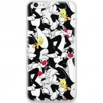 Originálny kryt Warner Bros Sylvester and Tweety pre iPhone 7 / 8 / SE (2016) - čierny