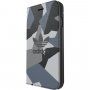 Adidas originálne flipové puzdro s geometrickým vzorom pre iPhone 7 / 8 / SE (2020/2022) - sivé