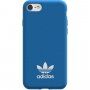 Adidas originálny kryt s logom a s koženým povrchom pre iPhone 6 / 6S / 7 / 8 / SE (2020/2022) - modrý