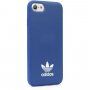 Adidas originálny kryt s logom a s koženým povrchom pre iPhone 6 / 6S / 7 / 8 / SE (2020/2022) - modrý